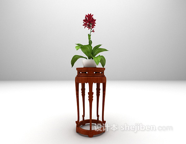红色花架3d模型下载