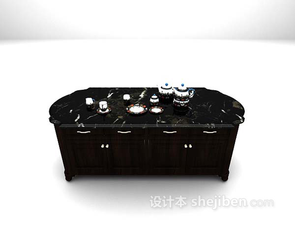 厨房操作台3d模型下载