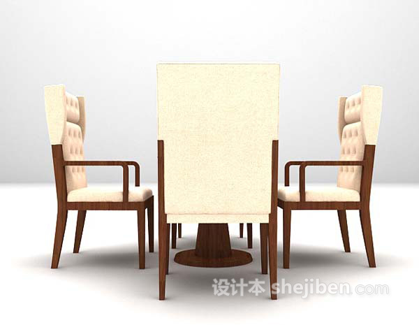 桌椅组合max3d模型下载