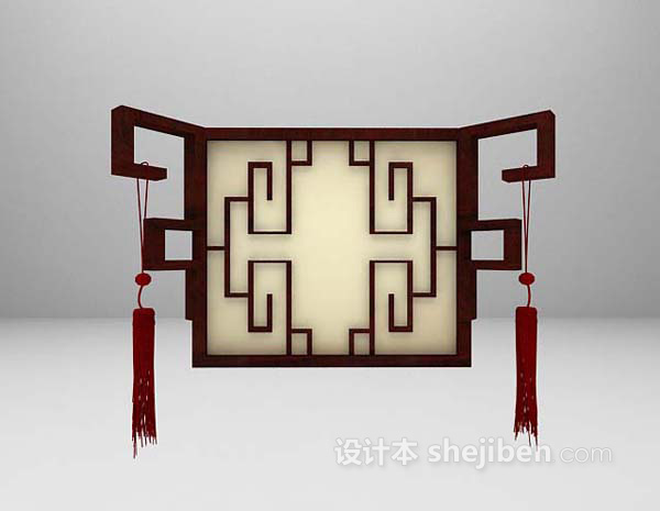 中式古典吊灯3d模型下载