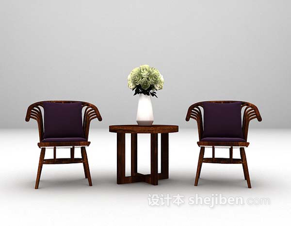 现代桌椅组合大全3d模型下载