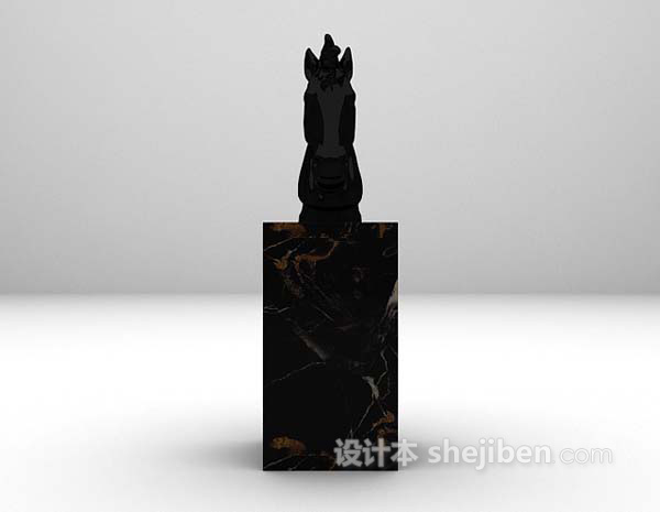 雕塑品3d模型下载