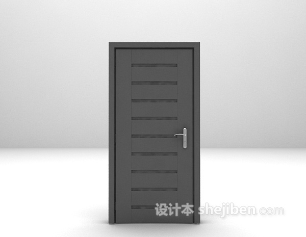 木质现代门3d模型下载
