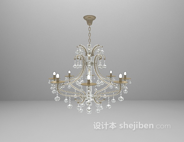 玻璃珠吊灯大全3d模型下载