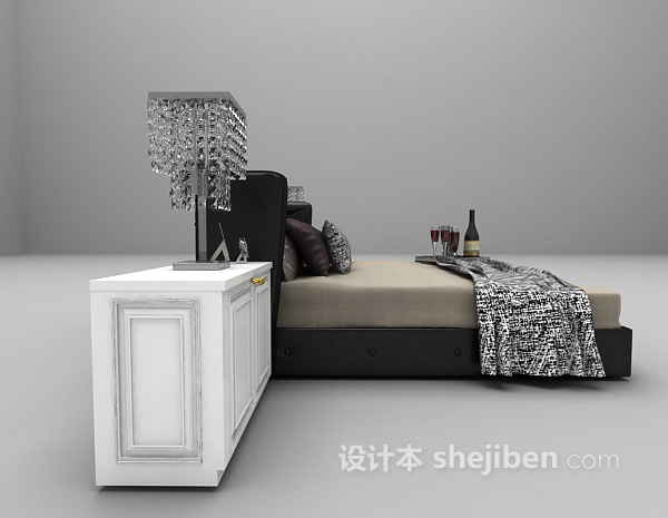 灰色床推荐3d模型下载