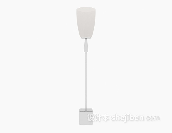 白色落地灯3d模型下载