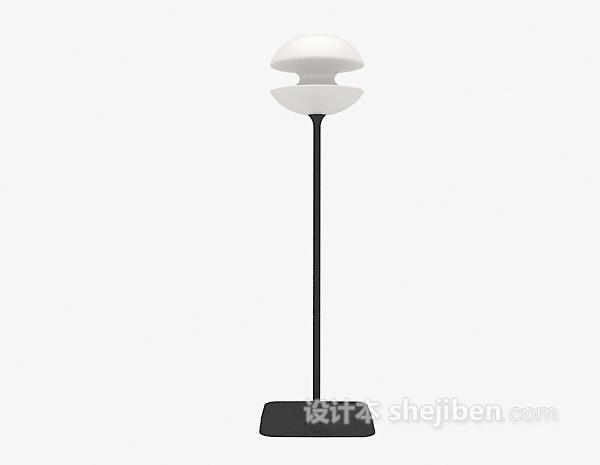 免费白色落地灯3d模型下载