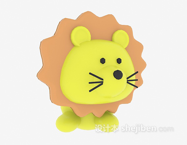 狮子动物玩具3d模型下载