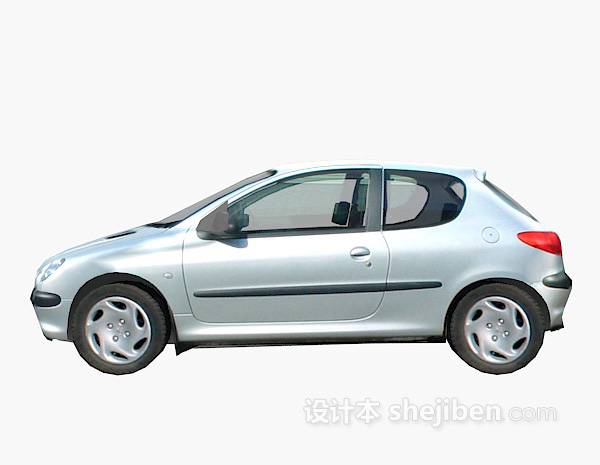 银色 车3d模型下载