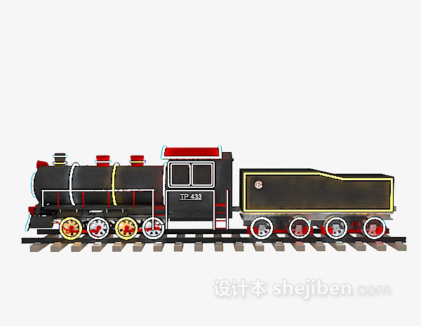儿童玩具古董火车3d模型下载