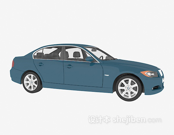 蓝色车辆3d模型下载