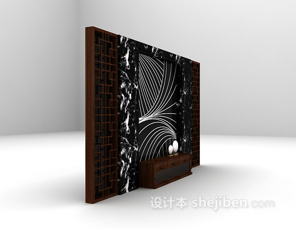 背景墙推荐3d模型下载