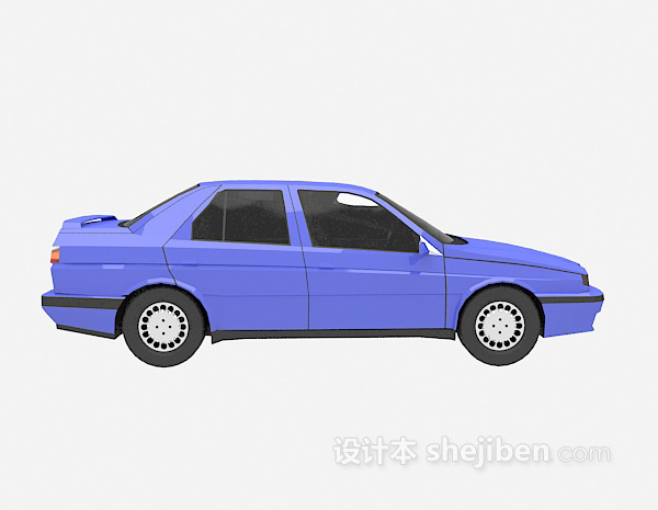 蓝色车的3d模型下载