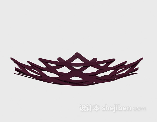 紫色果盘3d模型下载