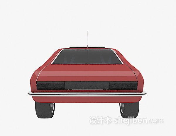 红色汽车max3d模型下载