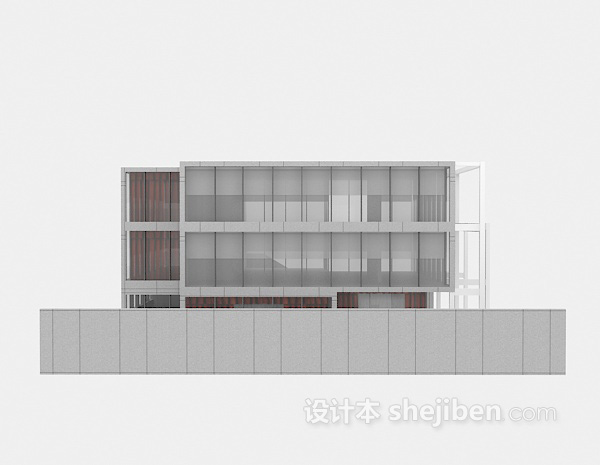 现代豪华别墅3d模型下载
