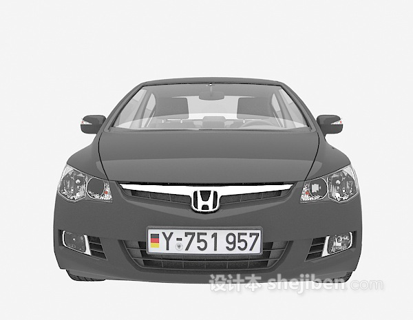 黑色汽车3d模型下载
