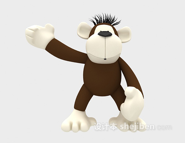 儿童玩具猩猩 3d模型下载