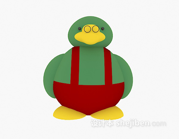 玩具企鹅3d模型下载
