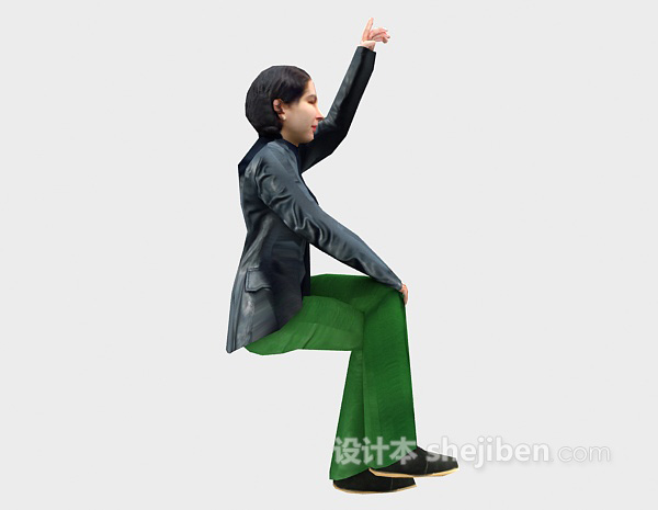 人物动作坐姿3d模型下载