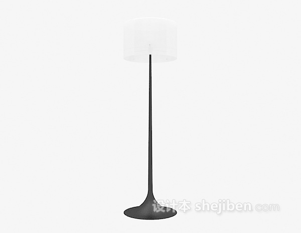 圆形落地灯3d模型下载