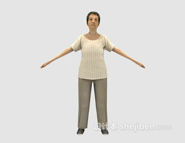 女人站姿3d模型下载