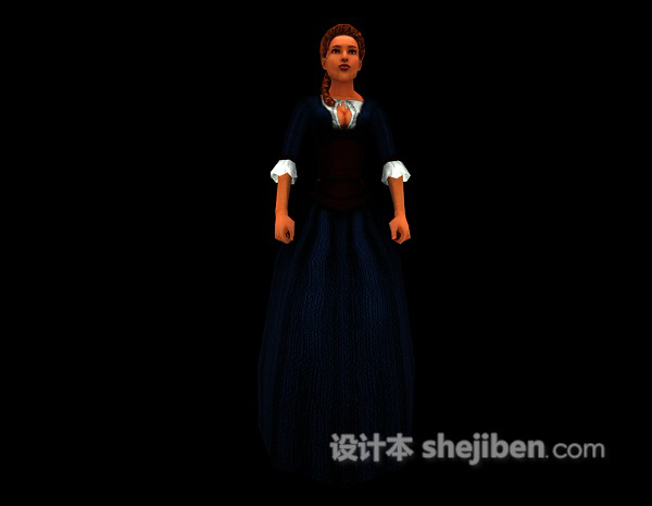 古典女人3d模型下载