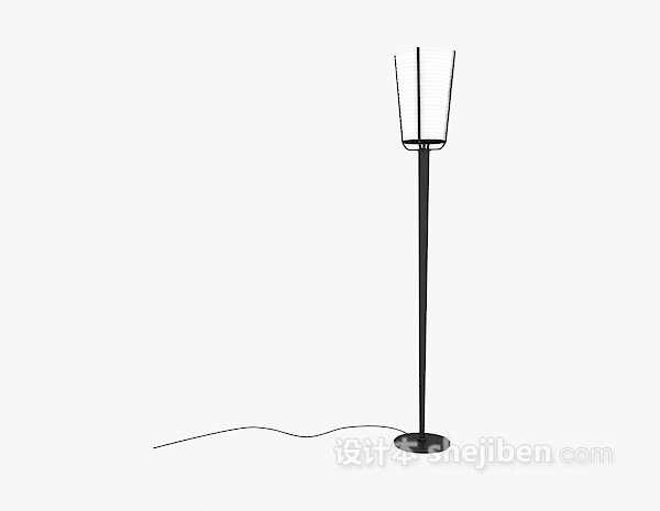 铁艺落地灯3d模型下载