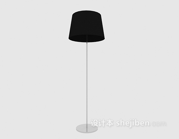 黑色落地灯3d模型下载