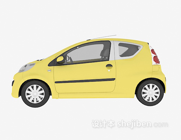 黄色车辆3d模型下载