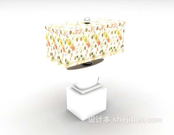 白色台灯3d模型下载