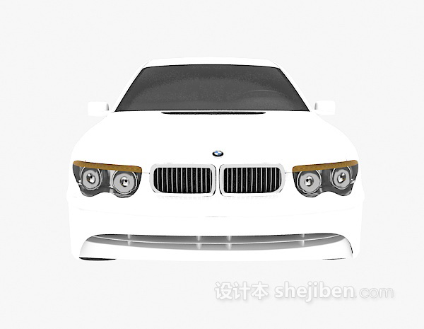白色车的3d模型下载