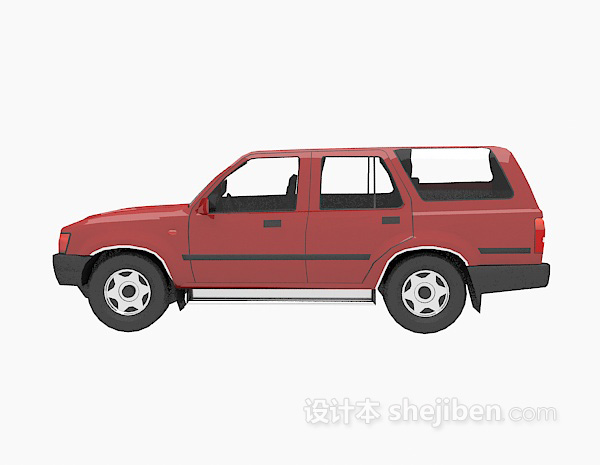 红色车免费3d模型下载