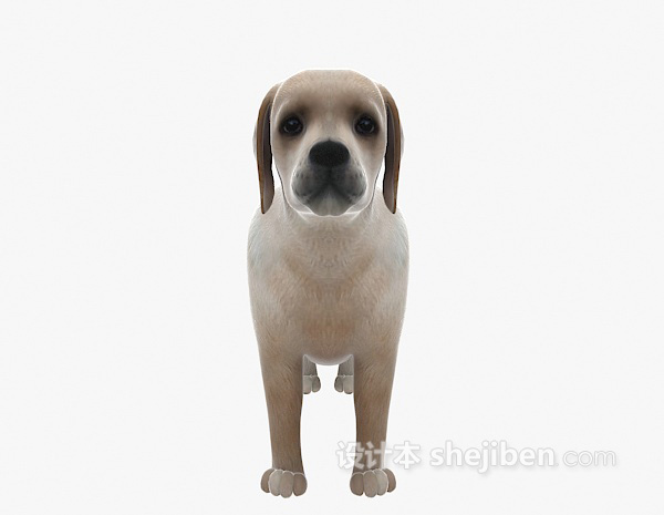 可爱动物狗 3d模型下载