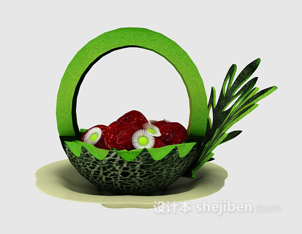 水果雕花3d模型下载