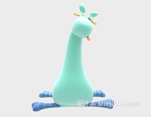 卧地长颈鹿玩具Max3d模型下载