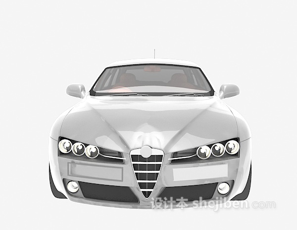 白色汽车3d模型下载