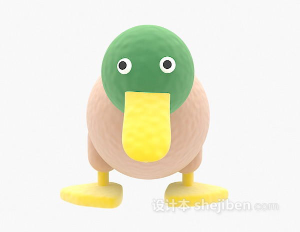 儿童动物玩具可达鸭3d模型下载