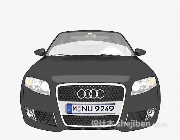 黑色奥迪汽车3d模型下载