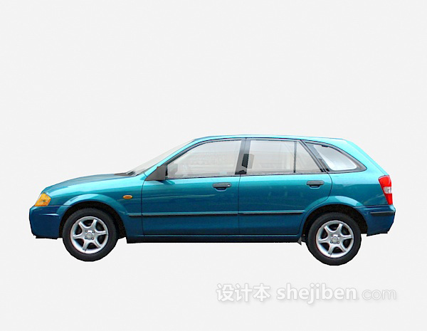 蓝色车免费3d模型下载