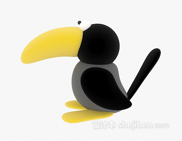 黄色的儿童玩具3d模型下载