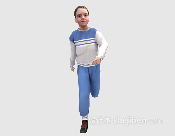 跑步中的女人3d模型下载