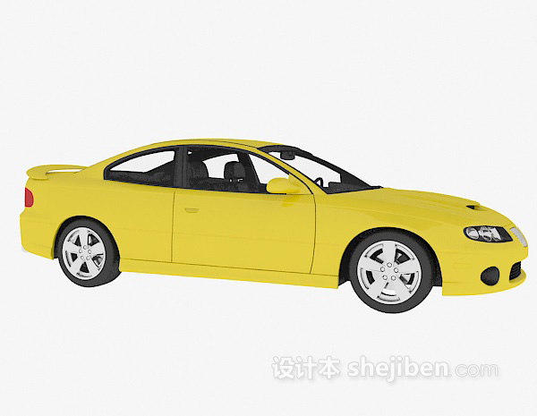 免费黄色汽车3d模型下载