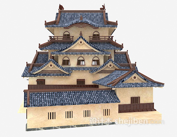 中式古建3d模型下载