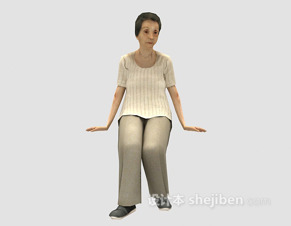 人物坐姿3d模型下载