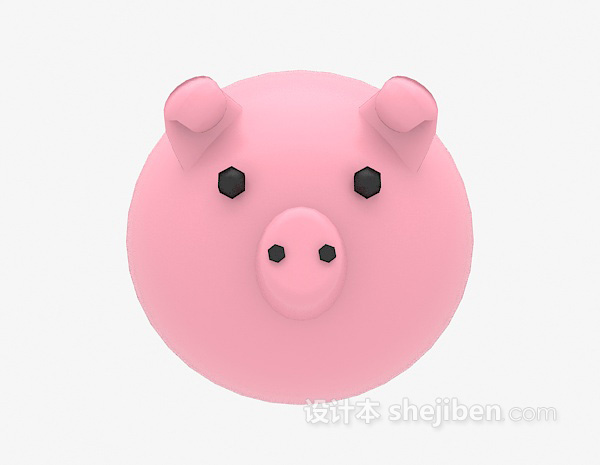 儿童玩具小猪存钱罐3d模型下载