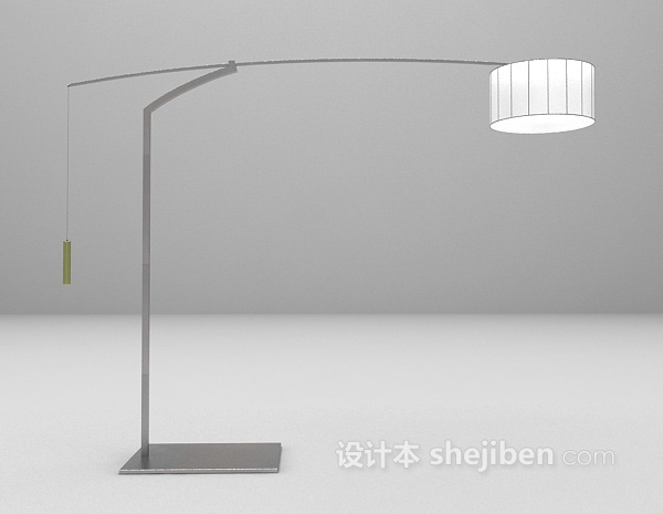白色落地灯3d模型下载