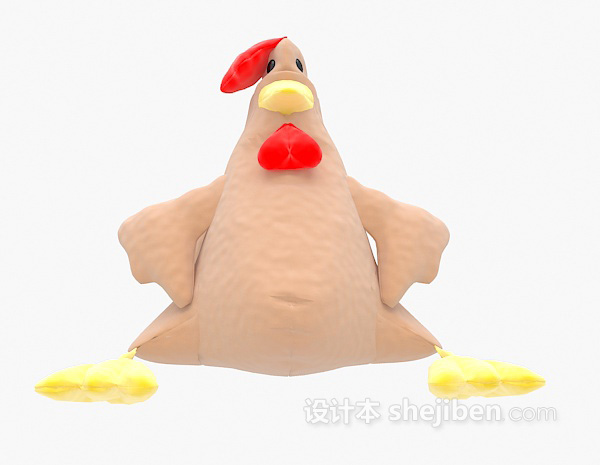 儿童动物玩具公鸡3d模型下载