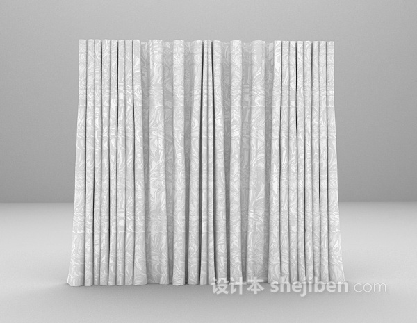 简约窗帘max窗帘3d模型下载
