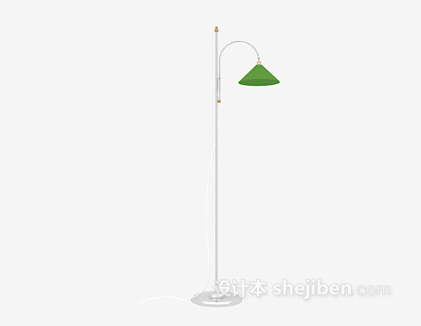 绿色简约落地灯3d模型下载